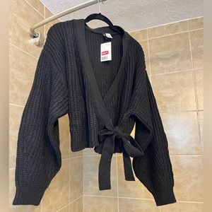 H&M Crop Wrap Sweater